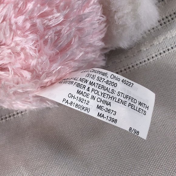 Pink Bunny Rabbit Stuffed Pellets Animal Plush 7"- 12" toy W/ Green Easter Hat - Picture 7 of 8